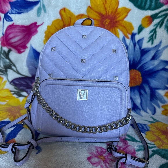 Victoria\'s Secret Purple Quilted Backpack with Chain